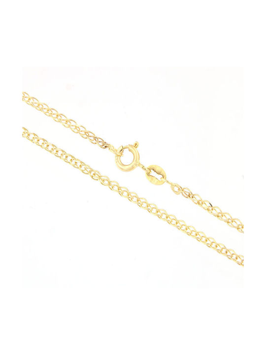 Chain Long solid 14 karat gold chain Long 45cm.