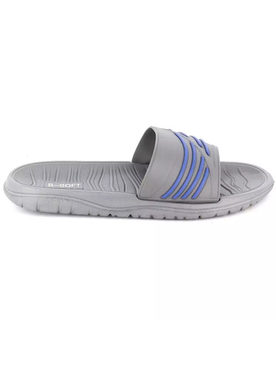 B-Soft Men's Slides Gray