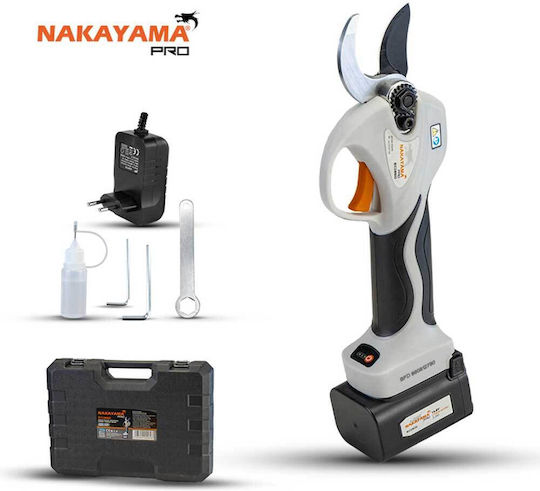 Nakayama EC1350 Pruning Shears Battery Brushless 16.8V 1x2Ah with Maximum Cutting Diameter 32mm in Carrying Case