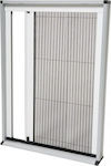 Ideco Σίτα Πόρτας Πλισέ Λευκή από Fiberglass 210x90cm RAL9016