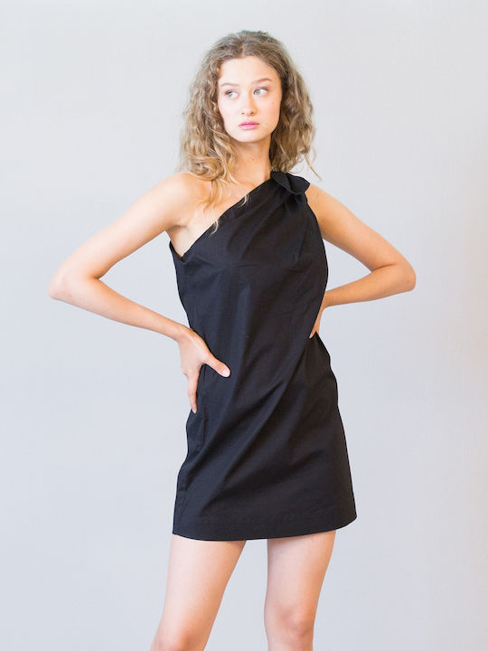 Collectiva Noir CNA14WA23POP Summer Mini Evening Dress Black