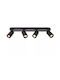 Lucide Lightning Punch Spot mit 4 Lichtern in Schwarz Farbe