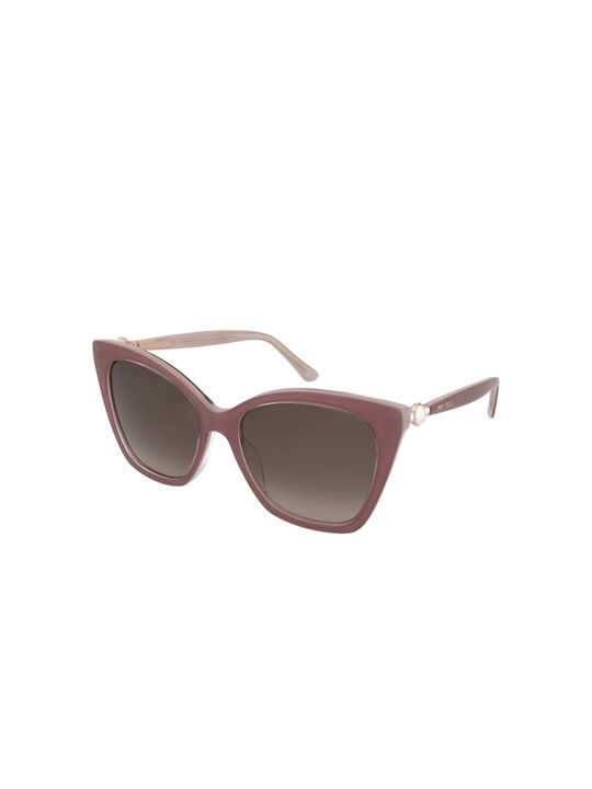 Jimmy Choo Women's Sunglasses with Purple Plastic Frame and Brown Gradient Lens Rua/G/S Y9A/HA