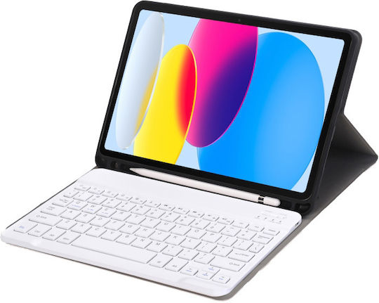 Flip Cover with Keyboard in English US Gold for iPad 2022 10.9'' / iPad 2025 11