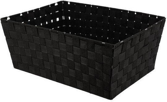 Storage Basket Fabric Black 32.5x32.5x18cm 1pcs