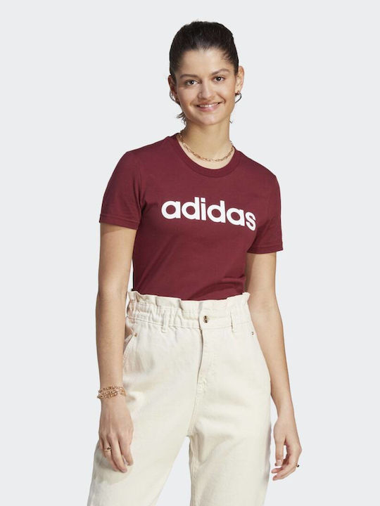 Adidas Loungewear Essentials Women's Athletic T-shirt Shadow Red / White