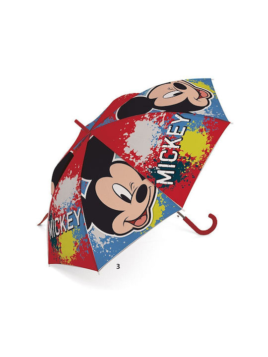 Chanos umbrelă pentru copii Mickey în culoare roșie cu deschidere automată 48cm WD13918