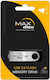 MAXdisc 4GB USB 2.0 Stick Ασημί