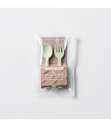 Miniware Бебешки Комплект с Вилица My First Cutlery от Пластмаса за 12+ месеца Mint 2бр