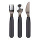 Filibabba Set Tacâmuri pentru bebeluși din Metal Stone Grey 3buc