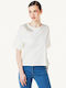Forel Women's Summer Blouse Cotton Off-Shoulder Short Sleeve Beige