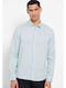 GAM007-20405 Long-sleeved Linen Shirt Light Blue