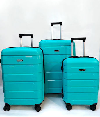 Diplomat Seagull Travel Suitcases Hard Light Blue with 4 Wheels Set 3pcs