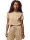 Women's Crop T-shirt Beige