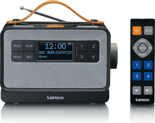 Lenco PDR-065 Επιτραπέζιο Ραδιόφωνο Επαναφορτιζόμενο DAB+ με Bluetooth Μαύρο