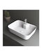 Soncera Sofia 00 Επικαθήμενος Νιπτήρας Πορσελάνης 50x36.5x14.5cm Λευκός