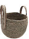 Decorative Basket Wicker with Handles Brown 29x29x28cm Atmosphera