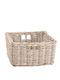 Dekorativer Korb Korbweide mit Griffen Beige 37x38x18cm Bizzotto