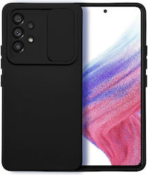 Forcell Slide Umschlag Rückseite Silikon Schwarz (Galaxy A13 5G)