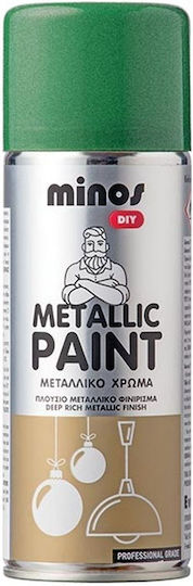 Minos Spray Spray Farbe mit Metallisch Effekt Green Ral 6034 400ml