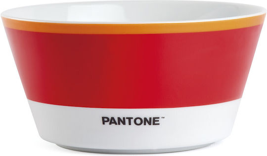 Pantone Купа за сервиране на зърнени храни Кръгла от порцелан Червен с диаметър 13бр Pantone Купа за сервиране на зърнени храни Кръгла от порцелан Червен с диаметър 13бр