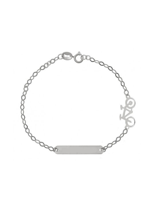 White gold identity bracelet BA32847F 14 carat