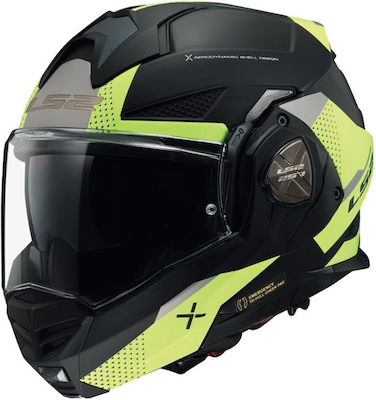 LS2 FF901 Advant X Oblivion Modular Helmet ECE 22.06 1600gr Oblivion Matt Black H-V Yellow