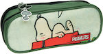 Back Me Up Peanuts Comic Κασετίνα με 2 Θήκες σε Πράσινο χρώμα 1τμχ