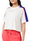 Women's Athletic Blouse Short Sleeve White