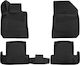 Novline Set of Front and Rear Mats 4pcs Tray Type for Peugeot 308 5D 2013-2017 Black