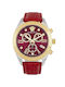 Versace Watch with Red Metal Bracelet