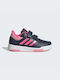 Adidas Kinder-Sneaker Tensaur mit Klettverschluss Shadow Navy / Lucid Pink / Bliss Pink