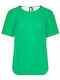 Vero Moda Damen Sommerliche Bluse Kurzärmelig Bright Green