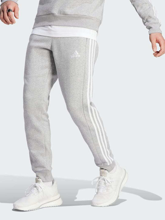 Adidas Essentials Παντελόνι Φόρμας με Λάστιχο Fleece Γκρι
