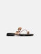 InShoes Leather Women's Flat Sandals in Pink Color