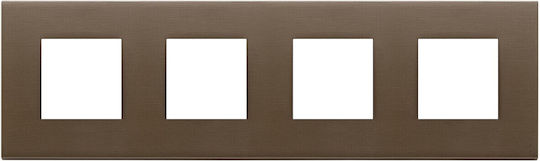 Vimar Switch Frame 8 Positions (2+2+2+2)71mm in Bronze Color 22669.12