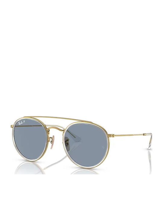 Ray Ban Unisex Sunglasses with Gold Frame and B...