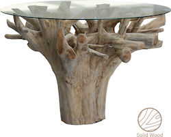 Dining Room Round Table Natural 110x110x76cm