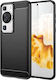 Techsuit Carbon Задна корица Силикон Черен (Huawei P60)
