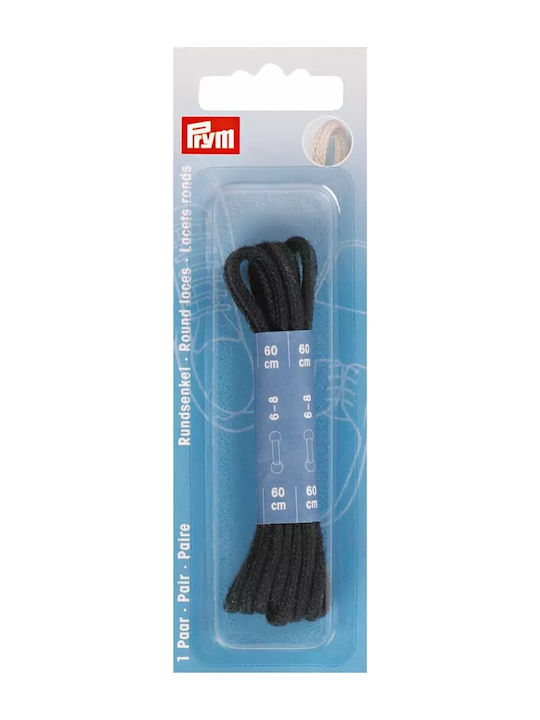 Prym Връзки за Обувки Черен 2бр 60см
