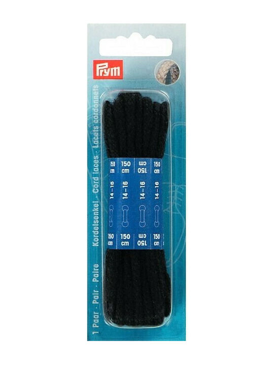 Prym Κορδόνια Παπουτσιών Μαύρα 2τμχ 150cm