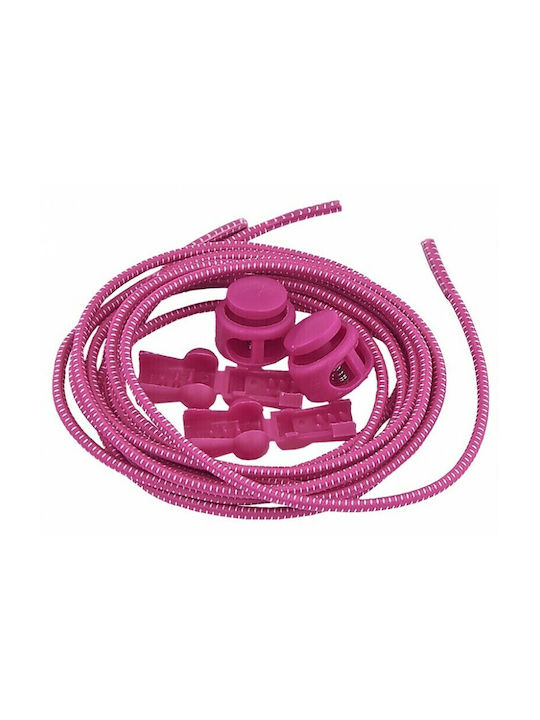 Stop Shoelaces Elastic Pink 2pcs 100cm
