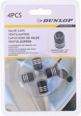 Dunlop Ventilkappen für Autoreifen Schwarz 4Stück