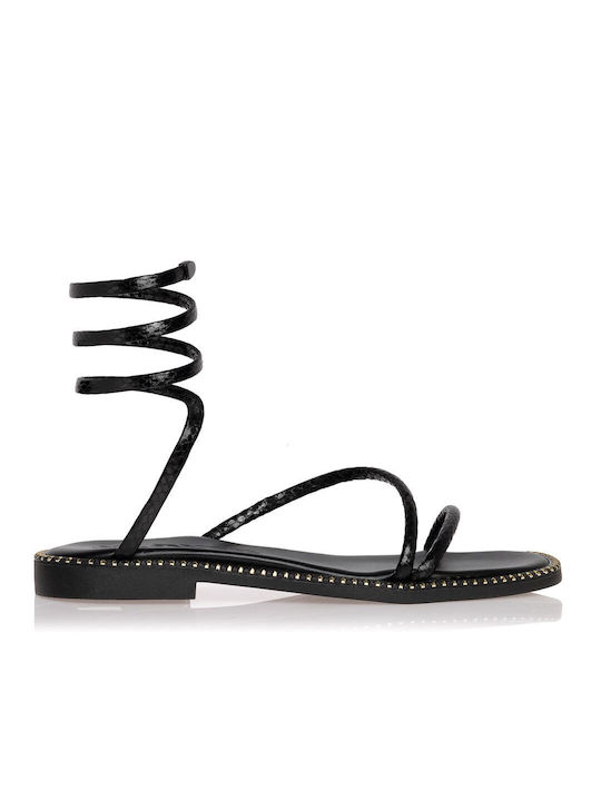Sante Synthetic Leather Women's Sandals Black