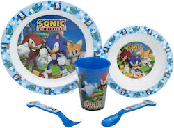 Stor Set Essgeschirr Sonic aus Kunststoff Blau 5Stück