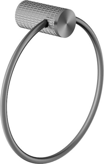 Sparke Single Bathroom Ring with Screws 19x7cm Gray