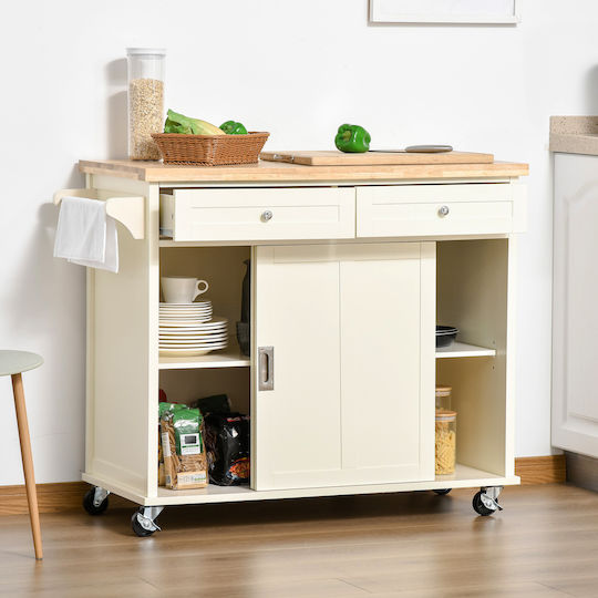 Kitchen Island Επιδαπέδιο Ντουλάπι Λευκό 110x49.5x89.5εκ.