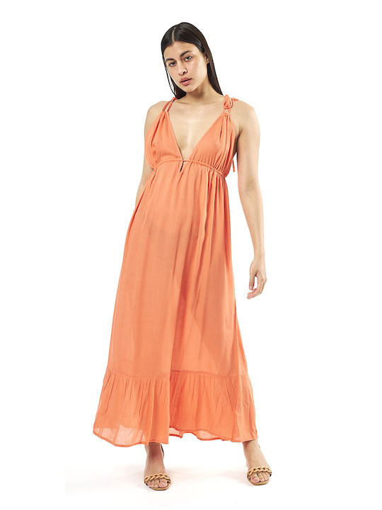 Verde Sommer Maxi Kleid Orange