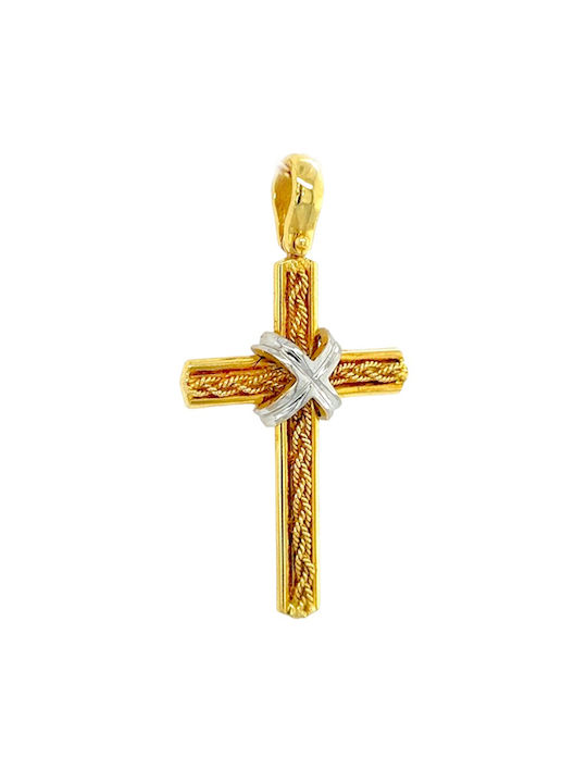 Unisex gold cross 18K ST10503