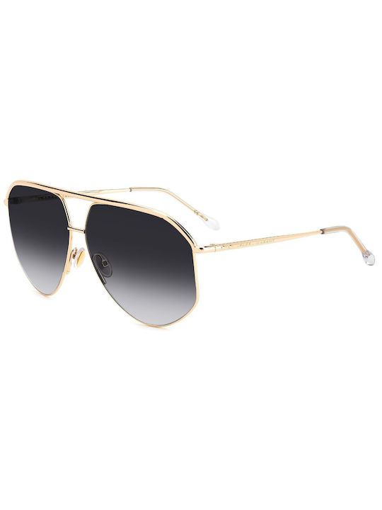 Isabel Marant Sunglasses with Gold Metal Frame and Gray Gradient Lens IM0117/S 000/9O